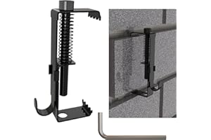 Aufuga Brick Hooks Clamps,Brick Wall Clips Brick Hangers, Stainless Steel Heavy Duty Brick Clips for Wall Hanging Adjustable No Drill Outdoor Indoor (4)