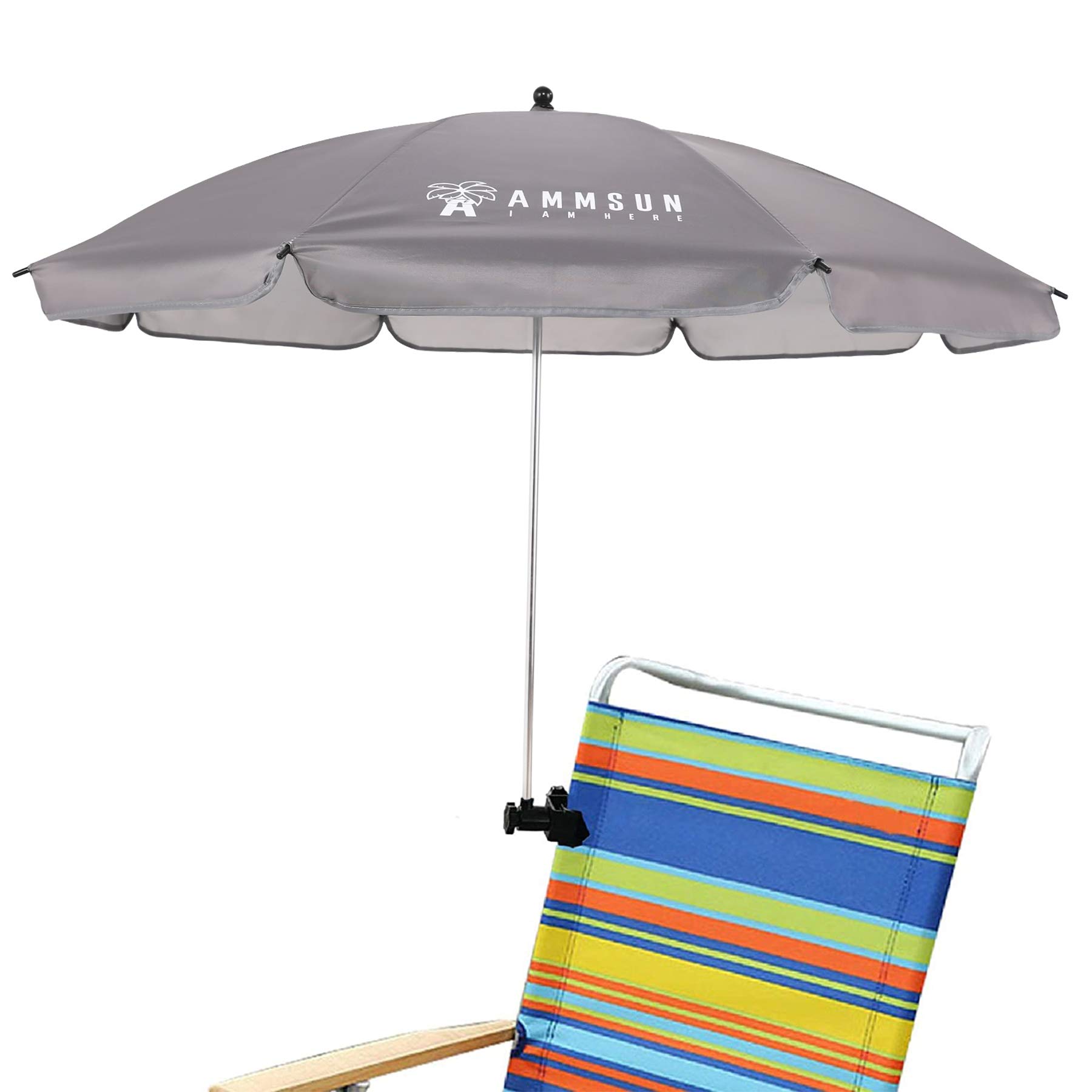 Buy AMMSUN Chair Umbrella with Universal Clamp 43 inches UPF 50