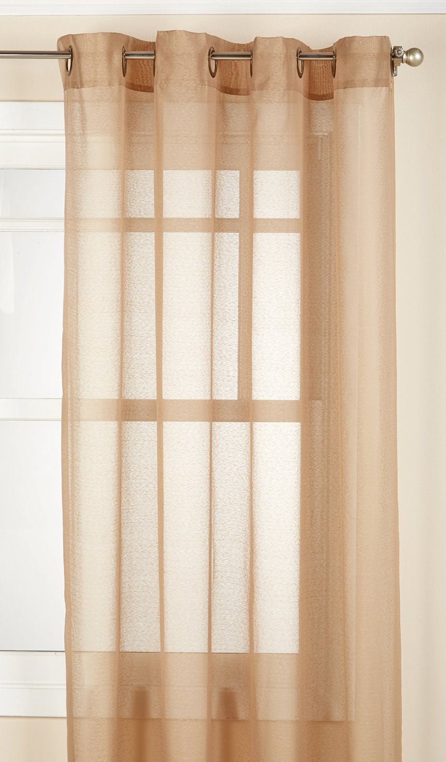Lorraine Home Fashions Reverie Window Curtain Panel, 60 x 95, Taupe