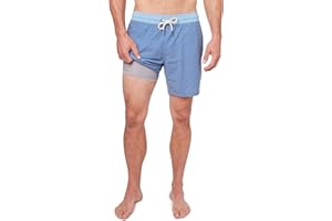 Fair Harbor Bayberry Trunk –– Men's Swim Suits with Liner, 7-inch Inseam –– Anti-Chafe Classic fit Swim Trunks