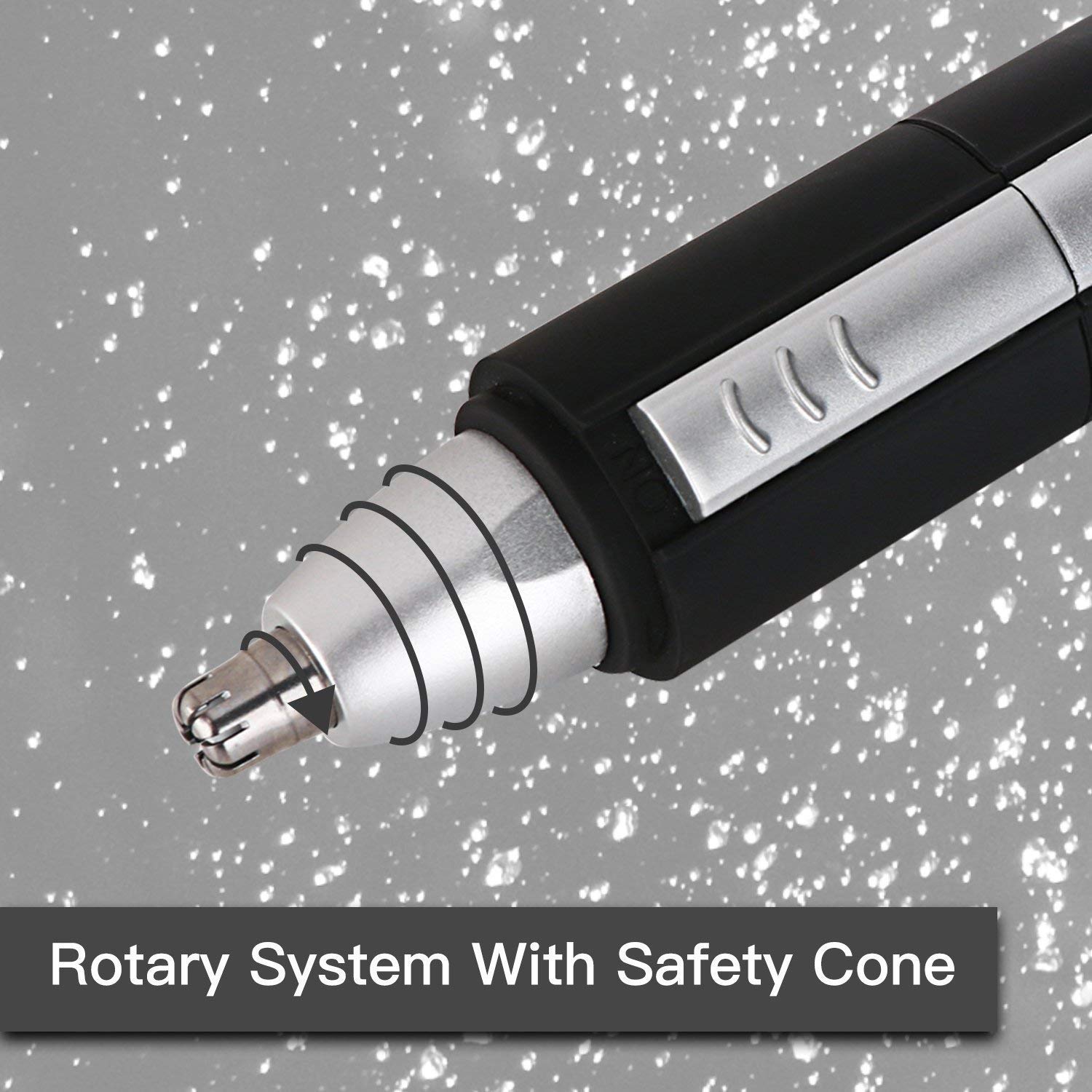 Nose Hair Trimmer - HLYOON Water Resistant Men\'s Ear Hair Clipper, Battery-Operated