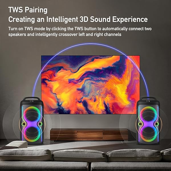 WMQ KARAOKE MACHINE WITH 2 WIRELESS MICROPHONES FOR ADULTS,PORTABLE KARAOKE SPEAKER WITH 2 X 6.5” SUBWOOFERS AND PULSED LIGHTS,BACKPACK AND CARRY-ON DESIGN FOR FAMILY GATHERINGS AND OUTDOOR ACTIVITIES
