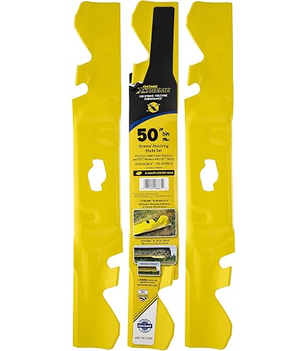 Cub Cadet 742P05094 High Lift Blade Set (3 Pack) – S-Shaped Hole, XT1 ZT1 ZT2-50