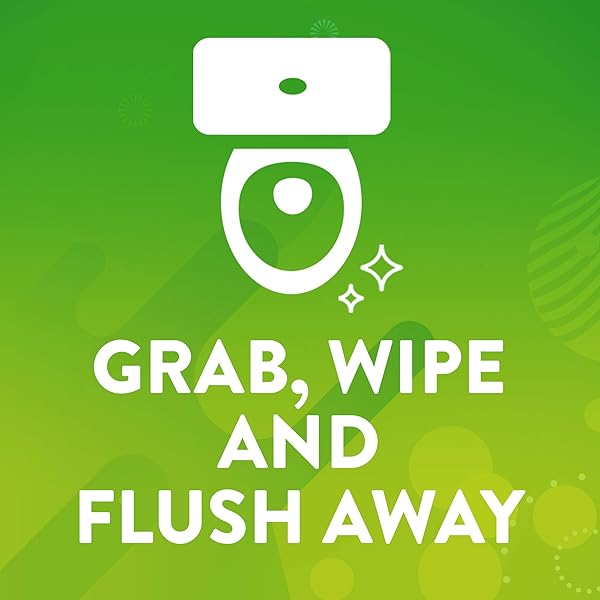 SCRUBBING BUBBLES ANTIBACTERIAL BATHROOM FLUSHABLE WIPES, FLUSHABLE AND RESEALABLE CLEANING WIPES, CITRUS ACTION, 36 WIPES