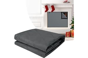 FCSOTSPS Fireplace Cover, 39X32 in Fireplace Draft Stopper Keep Drafts Out Stop Heat Cold Loss for Winter Summer, Indoor Fireplace Blanket Fireplace Draft Cover Blocker, Gray