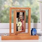 curntiy Picture Frame mini urn,Small urn for Ashes with Picture,Mini Cremation Urn Memorial Candle-Holder for Loss of Loved One Frame Hold a 4’’-6’’ Photo Small Keepsake urns