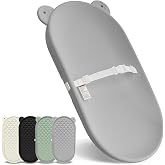 FLEUFAB Baby Changing Pad, EVA Waterproof Non-Slip Portable Mat, Grey | Waterproof EVA Surface, Non-Slip Base, Adjustable Strap, Portable, Easy Wipe Clean, Skin-Friendly, Ideal for New Parents