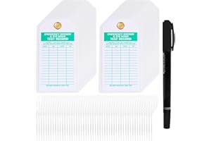 Lionshop Heavy Duty Emergency Shower and Eyewash Test Record, Double-Sided Inspection Record Tag, 5.75" Height x 3" Width, 0.375" in Brass Eyelet Size, Green Ink on White (Pack of 50)