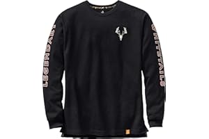 Legendary Whitetails Men's Long Sleeve T-Shirt Graphic Tee Preshrunk 100% Heavyweight Cotton