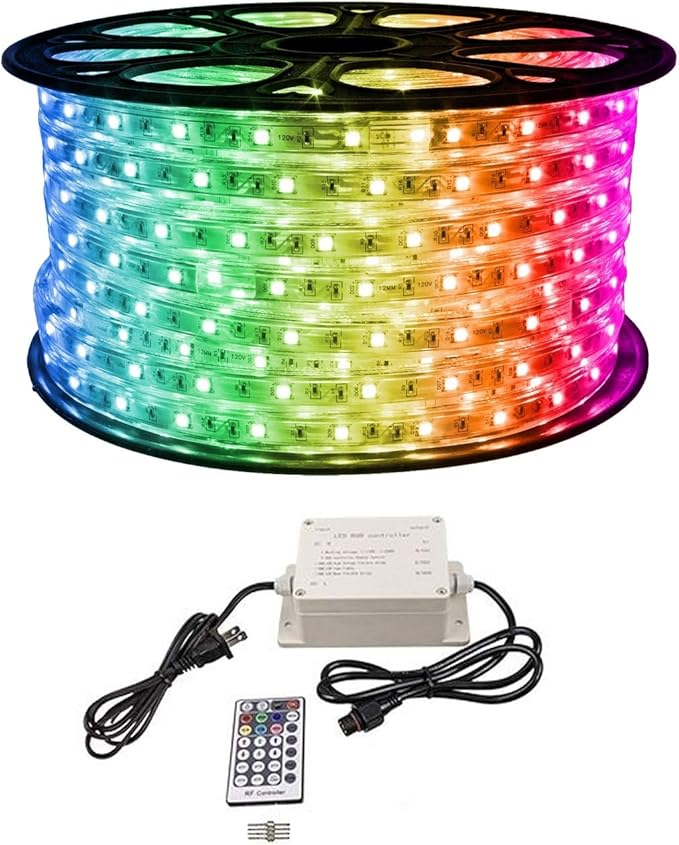 RGB Color Changing LED Strip Light 120 Volt High Output