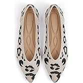 TINGRISE Women's Flats Shoes Pointed Toe Knit Ballet Comfortable Dressy Slip On Flat
