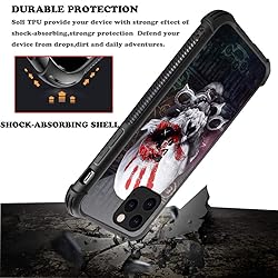 CARLOCA Compatible with iPhone 11 Pro Case,Red Palm