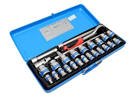 Taparia GH047 Steel Mxl Socket Cs14 Mxl Chrome Vanadium Finishing Set (Multicolor)