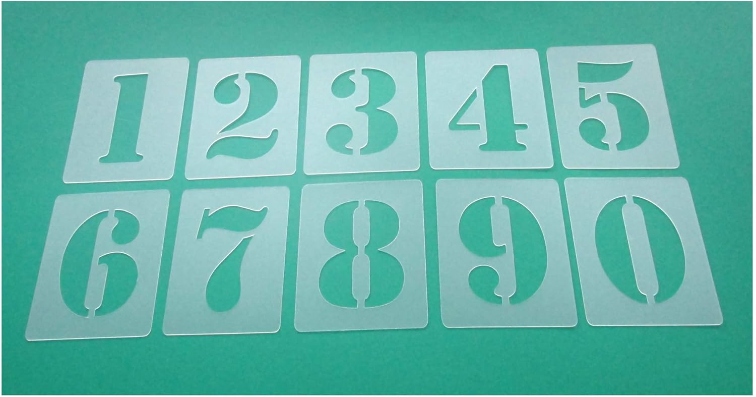 Zahlenschablone Nr.05 | Zahlenhöhe 7cm | 1 Satz Zahlen 0-9 | 10