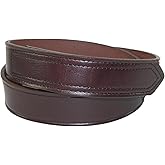 Boston Leather Mens Leather 1 3/8 inch hook and loop fasteners, No Scratch Work Belt