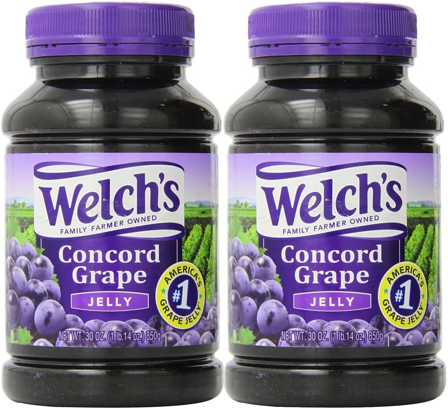 Welch's Concord Grape Jelly, Two 30 Ounce Jars