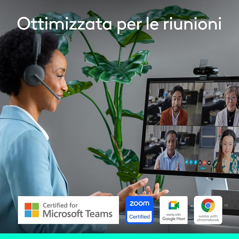 Brio 4K webcam, videochiamate