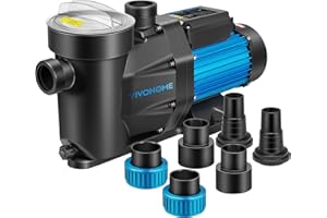 VIVOHOME 2.0 HP Powerful Self Primming 6950 GPH Swimming Pool Pump with ON/OFF Switch for In/Above ground Pool 1.25'' & 1.5" & 2.0'' Unions 115V Energy Saving w/Strainer Basket