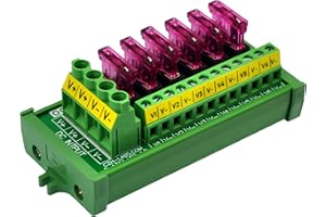 OONO DC Power Fuse Distribution Strip Module (6 Position, Screw Mount)