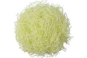 LKQBBSZ Multicolor Easter Bsket Crinkle Cut Paper, 5 Colors Paper Shred Easter Grass Recyclable Paper Grass for Easter Gift Basket Boxes Filler Easter Party Decoration Supplies (Green)