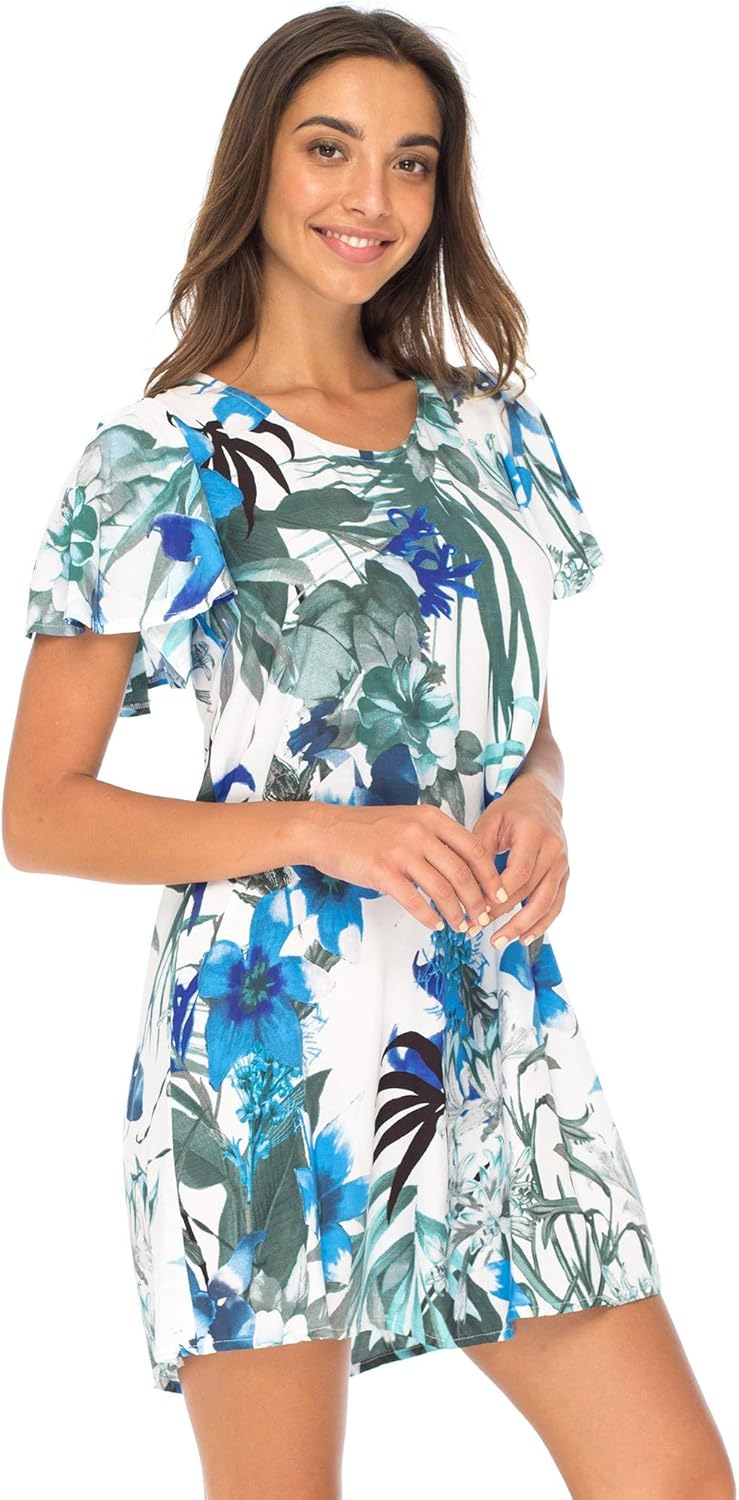tropical print sundress