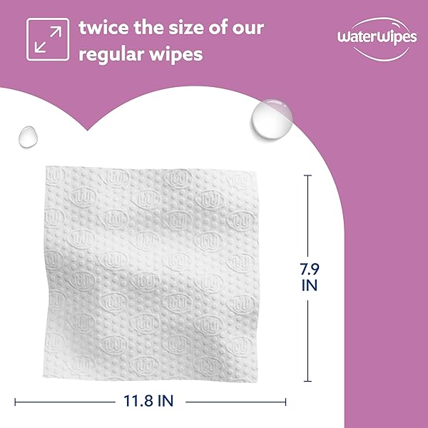 WATERWIPES SENSITIVE+ BODY & INTIMATE WIPES, 3-IN-1 CLEANS, CARES, PROTECTS, 99.9% WATER, UNSCENTED & HYPOALLERGENIC HYGIENE WET WIPES, ADULT CARE,180 WIPES (6 PACKS)