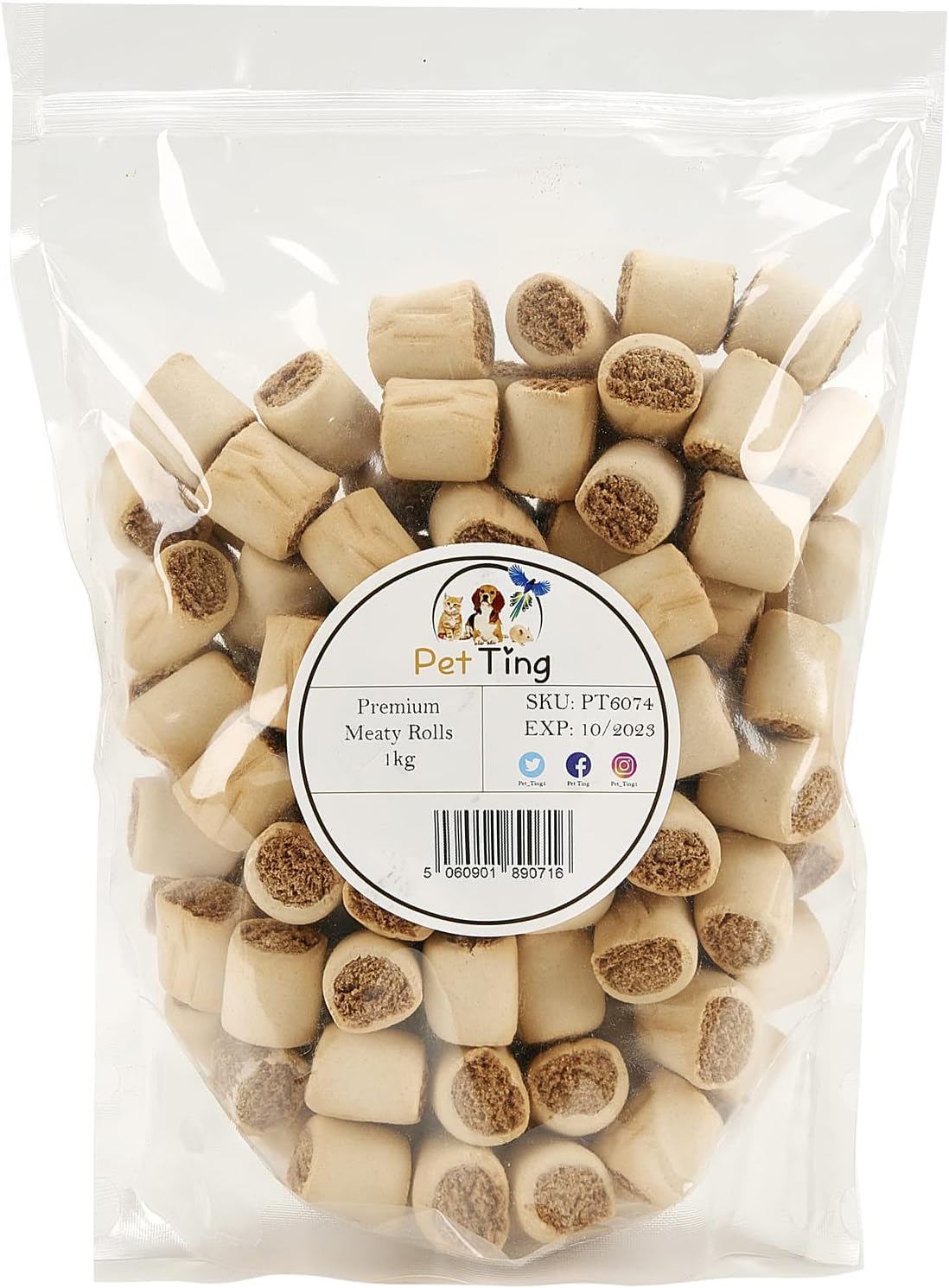 Premium Meaty Rolls Dog Treat 1kg (Meaty Rolls) — image 1