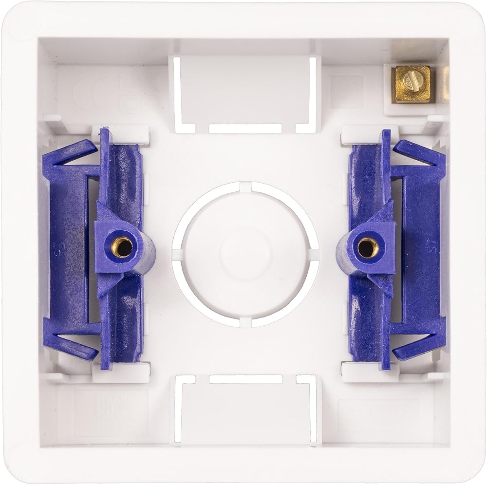 PRO ELEC 2540 1-Gang 35mm Dry Lining Box Flush Mount Backing for Switches