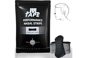 JWLTAPE Nasal Strips for Breathing - Extra Strength Nose Strips for Snoring Support - Sweat-Resistant & Wide Fit for Sleeping & Athletic Performance, 1 month's Supply