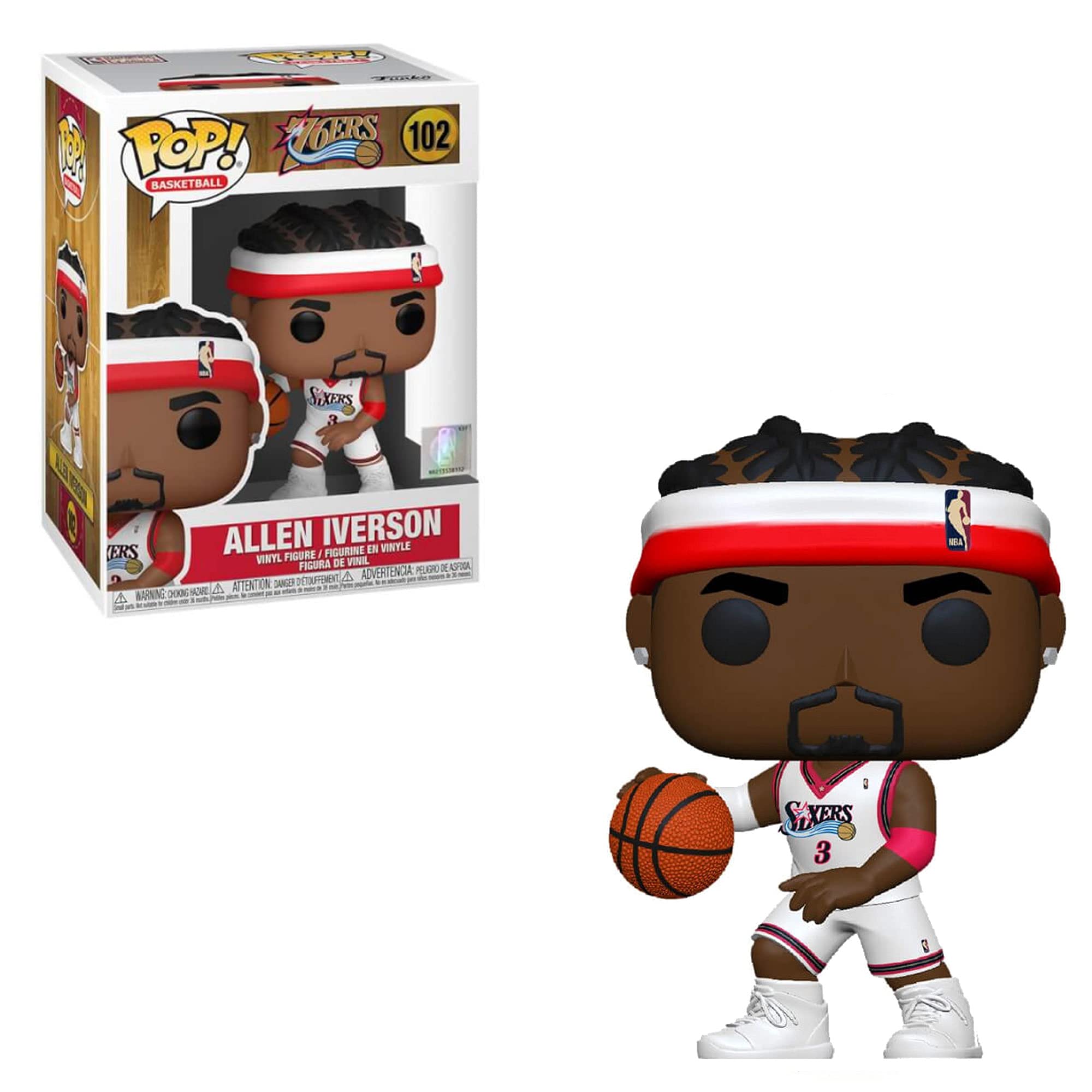 Funko POP! NBA: Legends - Allen Iverson​​ - (Sixers Home) Vinyl - Collectable Vinyl Figure - Gift Idea - Official Merchandise - Toys for Kids & Adults - Sports Fans - Model Figure for Collectors