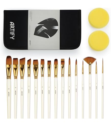 Royal & Langnickel 3er Set Flache Taklon-Pinsel – Synthetische Borsten Für Acryl & Aquarell