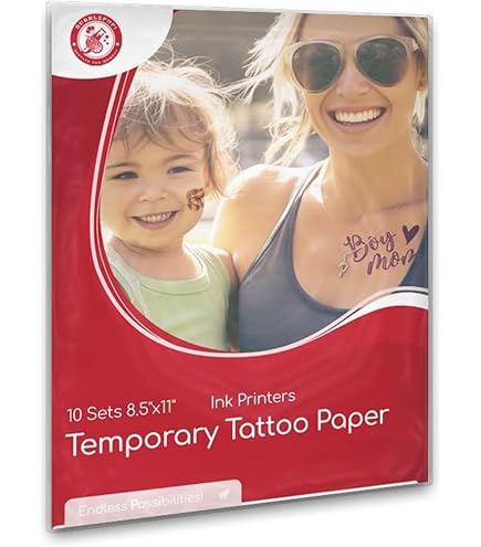 Papel Para Tatuajes Temporales Imprimible | 15 Hojas A4 | Compatible Con Impresoras Láser E Inyección | DIY Para Fiestas Y Eventos