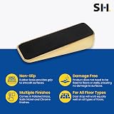 Select Hardware Keypak Premium Door Stopper Rubber Brass Wedge Heavy Duty view 2
