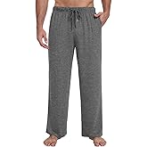 Kinnette Mens Pajama Pants Soft Lounge Sleep Pants with Pockets Casual Pj Bottoms with Button Fly and Drawstring