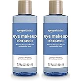 Amazon Basics Eye Makeup Remover, Removes Waterproof Mascara, Dermatologist Tested, Fragrance Free, 5.5 Fl Oz (Pack of 2)