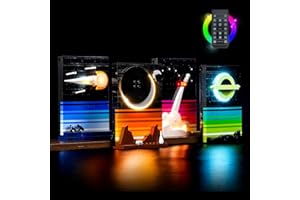 VONADO LED Light Kit for Lego Tales of The Space Age, Remote Control Lighting Compatible with Lego Space Age 21340 Building Set (No Lego Model), DIY Creative Decor Lego 21340 Lights (ONLY Lights)