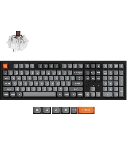 Keychron K10 - RGB Mechanical Keyboard - Gateron Brown, Full Size