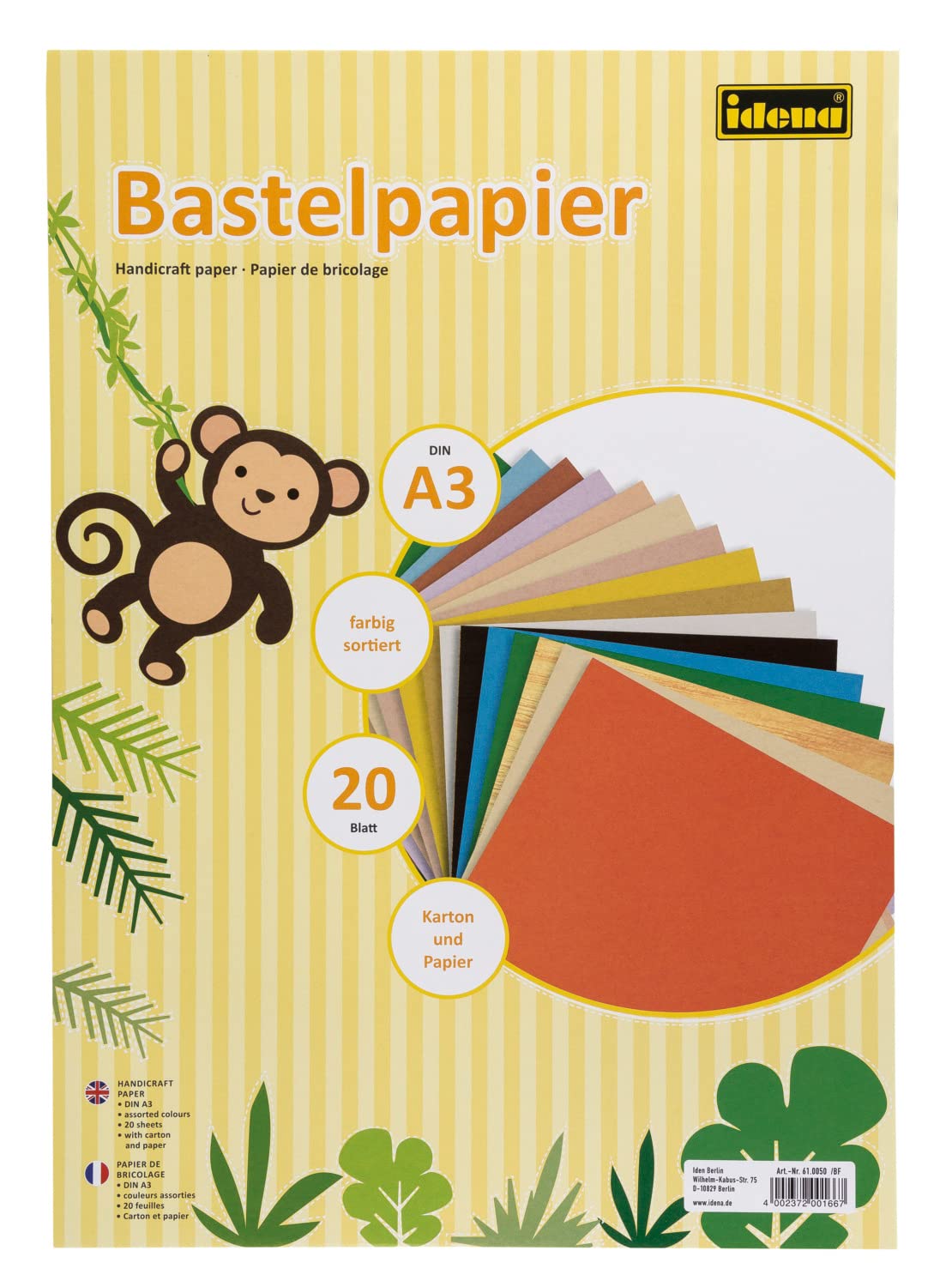 IDENA 610050 Craft Folder DIN A3 20 Sheets FSC