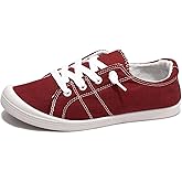 Womens Slip On Shoes, Comfort Canvas Sneakers with Low Top, Casual Fashion Shoes for Women Walking with Non Slip Rubber Outsole