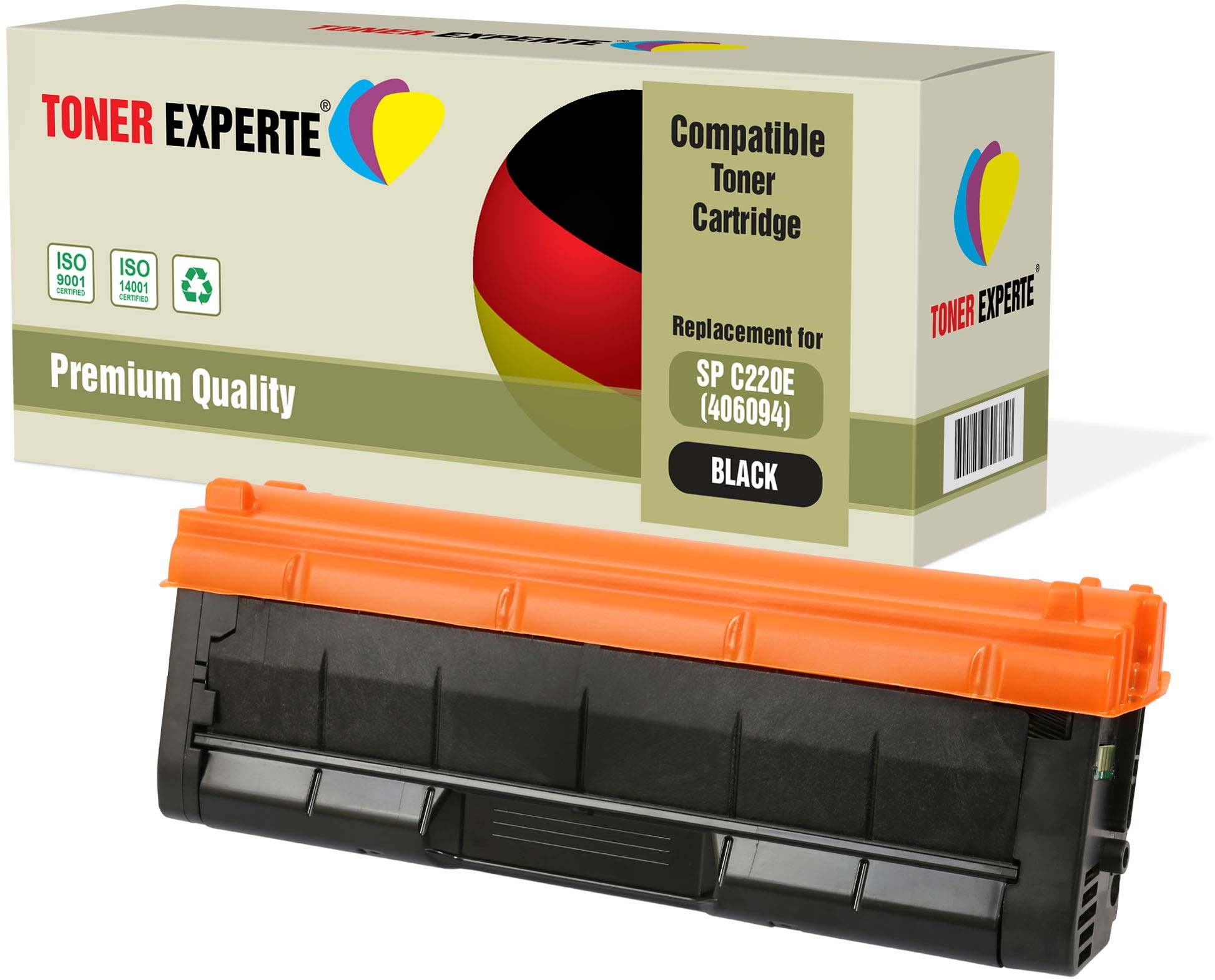 TONER EXPERTE® Compatible with 406094 Black Premium Toner Cartridge for Ricoh Aficio SPC220N, SPC220S, SPC221SF, SPC222DN, SPC222SF, SPC240DN, SPC240SF