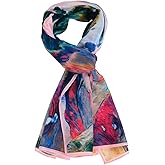 Salutto Women 100% Silk Scarves Van Gogh Paul Gauguin Monet Painted Scarf