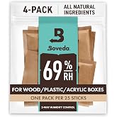 Boveda 69% Humidity Control Packs, Size 60, 4-Pack &ndash; Standard Use | 2 way humidity packs for storing items in wood or airtight containers providing precise, maintenance-free humidity control.