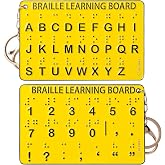 BLEWAY Premium Metal Braille Alphabet Board - Portable Tactile Learning Tool for Visually Impaired | Durable Solid Metal Educational Blind Accessory for Beginners (Full Alphabet &amp; Punctuation Set)
