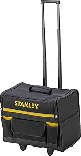 Stanley Werkzeugkoffer (mit Rollen, 44,5 x 25,5 x 42 cm, wasserfester Kunststoffboden, Trolley aus strapazierfähigem und robustem 600 x 600 Denier Nylon, viele Verstaumöglichkeiten) 1-97-515