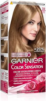 Garnier Color Sensation 3 Box Pack 7.0 Blonde Permanent Dye with Bowl Brush view 2