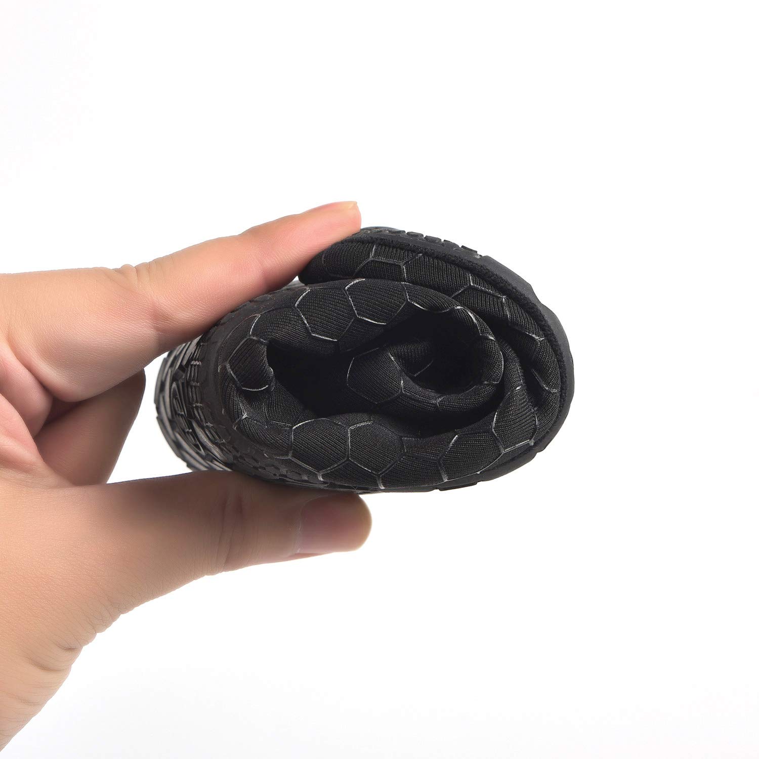 KARAZZO Mens Womens Water Shoes Aqua Shoes Socks Quick-Dry Lightweight Barefoot Shoes,Black-FC,Women 6-6.5/Men 5-5.5 M US