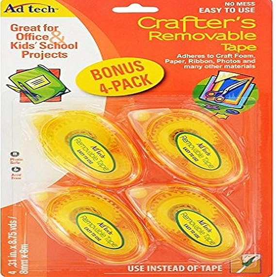 Adtech Crafters Removable Tape, 4Pack