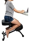SLEEKFORM Ergonomic Kneeling Chair, Adjustable Stool For Home and Office - Thick Comfortable Cushions