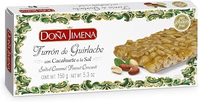 Turrón Guirlache de Cacahuete con Miel, Sin Gluten, 150 g