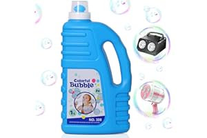 FUNNYB&G Bubbles Refill Solution - 33.8oz Non-Toxic Bubble Concentrated Solution for Wedding Birthday Party Favors Bubble Machine Bubble Wand Bubble Toy(Blue)